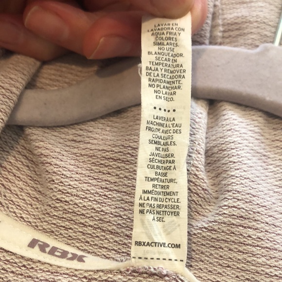 Reebok 1X Hoodie GUC Plum Pinstripe 3/4 sleeve - Picture 4 of 6